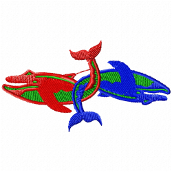 Fishes Embroidery Design 11 Fishes Embroidery Design 11